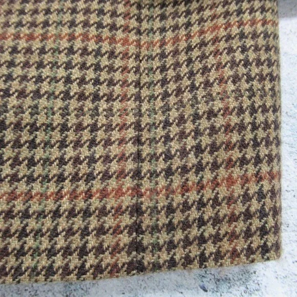 LAUREN RALPH LAUREN Lambswool Houndstooth Plaid Blazer Men Size 40S - Picture 8 of 12